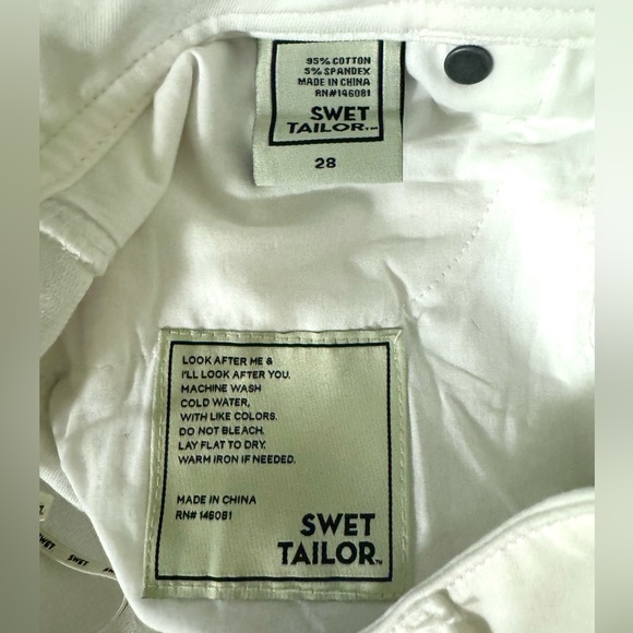 NWT Swet Tailor Men’s All-In 5” Shorts, White, Size 28 - Picture 6 of 6